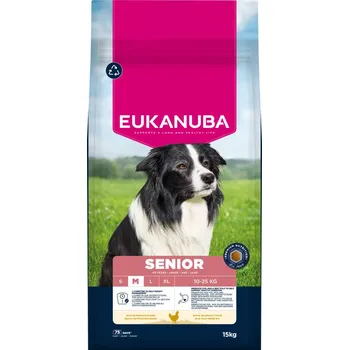 Krmivo pro psa 15kg Eukanuba Premium Nutrition Senior Medium Breed Chicken
