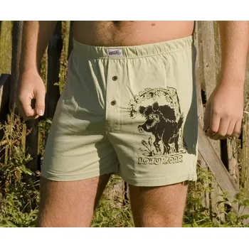 Trenýrky Pánské trenkoslipy Rozárka P07 Divočák Lovu zdar světle zelené Barva: světle zelená, Velikost: L