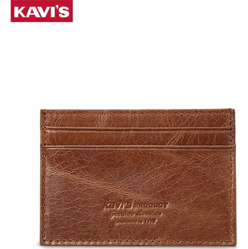 Peněženka Slim pánská peněženka z hovězí kůže – držák na karty Barva (Varianta): Hnědá