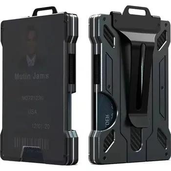 Peněženka Minimalistická pánská peněženka – kovová, RFID ochrana Barva (Varianta): Černá