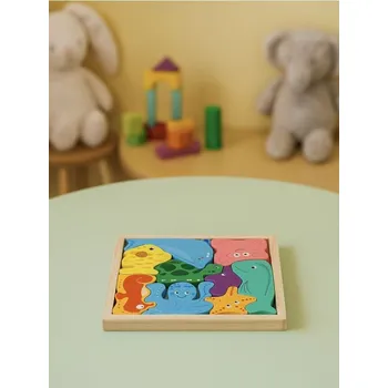 Puzzle Sinsay - Dřevěné puzzle ve tvarech mořských zvířat - vícebarevná - 825HH-MLC - 825HH-MLC-ONE