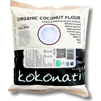 Mouka Ceylon Kokonati | Bio Raw kokosová mouka bezlepková • zdroj vlákniny • jemně mletá • vhodná pro paleo a low carb stravu - 1 kg