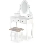 Toaletní stolek s taburetem SARA 80 cm bílá