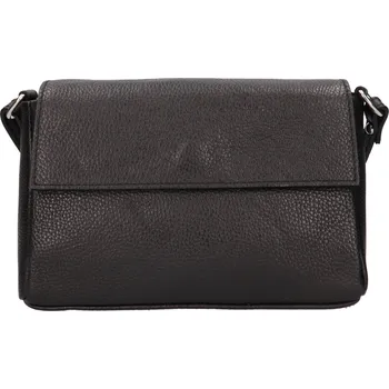 Kabelka Dámská kožená crossbody kabelka Italia Darina - černá