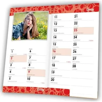 Diář Měsíční diář s vlastními fotografiemi 85x154 mm 2026 DIAR-03 Nižší cena pro více kusů!