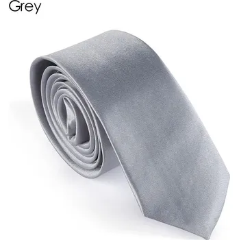 Kravata Úzká pánská kravata – jednobarevná, elegantní styl Barva (Varianta): Šedá