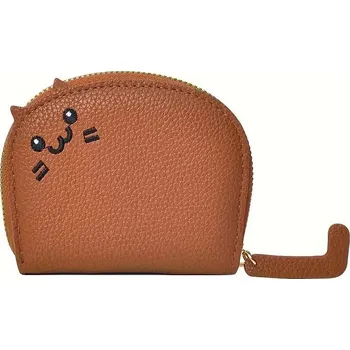 Peněženka Dámská peněženka s kočičím motivem – více přihrádek na karty Barva (Varianta): Hnědá