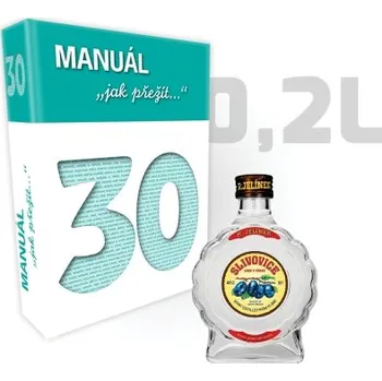Manuál, jak přežít 30 - Léčivá kniha se Slivovicí 0,2 l LK-0002-02l-SLI Nižší cena pro více kusů!