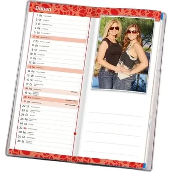 Diář Fotodiář z vlastních fotek měsíční 78x178 mm 2026 DIAR-04 Nižší cena pro více kusů!