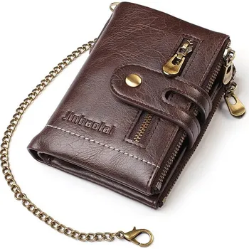 Peněženka Pánská peněženka s řetízkem – retro styl, vícekapsová Barva (Varianta): Kávová