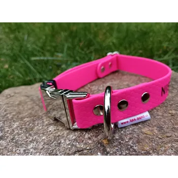 Obojek pro psa RAK-Brno Obojek Hexa s kovovým trojzubcem - stříbrným Barva: černá, Délka: 40-50 cm