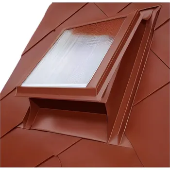 střešní výlez Střešní vikýř (výlez) pro hladké krytiny – Cembrit, Bobrovka, Šindel, 50x60 cm, hnědá