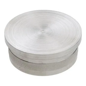 Koncovka vroubkovaná plochá 48,3 x 2,0 mm, nerez broušená V2A