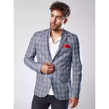 Pánské sako kostkované tmavě modré Dstreet DStreet šedá 1703872