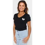 triko RIP CURL Heart V Neck BLACK velikost oblečení XS