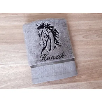 Osuška Osuška se jménem NA PŘÁNÍ 450g Kůň Apollo šedá