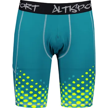 Dámské kalhoty Pánské sportovní legíny nad kolena premium ALTISPORT VOJ/ALM109LEG02 EMERALD-FLUO XXL