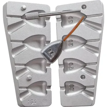 Forma na odlévání FORMA KAPROVÁ IN-LINE 30,40,50,60G +10 TRUBIČEK 5/3 GRÁTIS (FORMA NA OLOVO F-164)