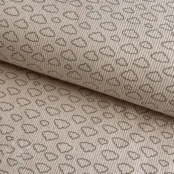 Manšestr STRETCH Little clouds light sand