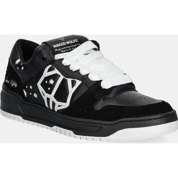 Pánské tenisky Kožené tenisky Naked Wolfe CM-00 černá barva, CM-00 Black Lth Hairy Black Suede, 43, 99X