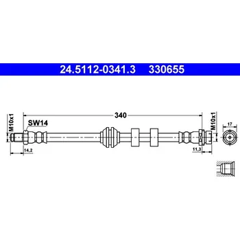 Brzdová hadice Brzdová hadice ATE 24.5112-0341.3