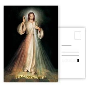Obraz Pohlednice Obraz Božího milosrdenství Pallotini A6 KATPO-02-A6