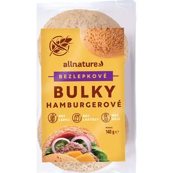 Trvanlivě pečivo ALLNATURE Bezlepková hamburgerová bulka 140 g