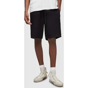 Pánské kraťasy Šortky s příměsí lnu AllSaints HANBURY černá barva MF081Y 99X, vel. M