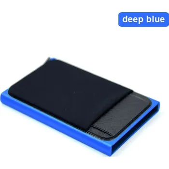 Peněženka Automatická kovová peněženka – RFID ochrana, kompaktní Barva (Varianta): Tmavě modrá