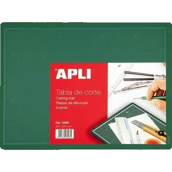 Řezačka papíru Apli Řezací podložka, A4, 300x220x3 mm, zelená, APLI 365527