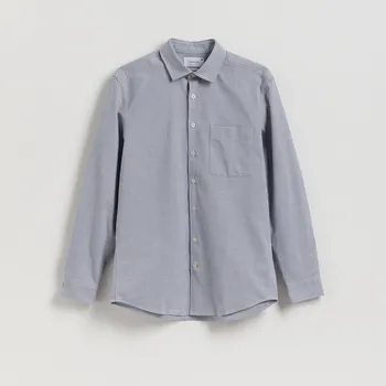 Pánská košile Reserved - Košile regular fit z egyptské bavlny - tmavomodrá - TH538-59P - TH538-59P-L