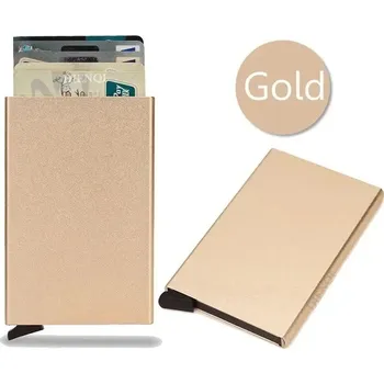 Peněženka Slim RFID peněženka na karty – kovové pouzdro unisex Barva (Varianta): Zlatá