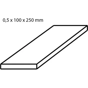 pocínovaný plech tloušťka 0,5 mm formát 100 x 250 mm 2 ks Albion Alloys sm4m