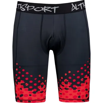 Dámské kalhoty Pánské sportovní legíny nad kolena premium ALTISPORT VOJ/ALM109LEG02 ČERVENÁ/ČERNÁ S