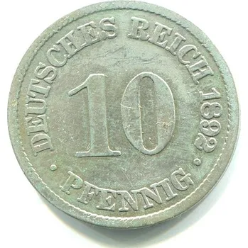 NĚMECKO. 10 Pfennig 1892/A.