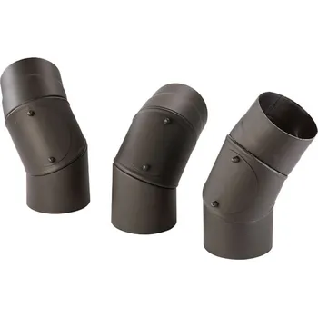 KOVO KRAUS Koleno kouřové přestavitelné s čistícím otv., Ø125mm/0-90st., tl.1,5mm, černé
