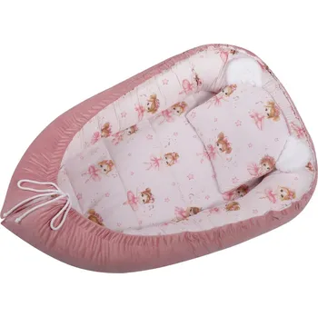 Dětská postýlka Hnízdo pro miminko Velvet baletka 2025