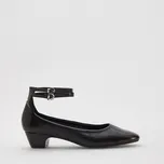 Reserved - Lakované baleríny na podpatku - hnědá - 150FF-83X - 150FF-83X-40