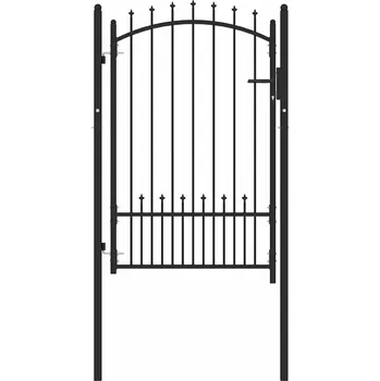 brána vidaXL Brána s hroty Černá 100 x 150 cm Práškově lakovaná ocel