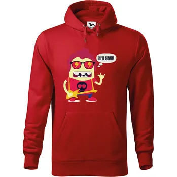 Pánská mikina DOBRÝ TRIKO Pánská mikina s potiskem Rockstar Velikost pánské mikiny: 4XL, Barva: Červená