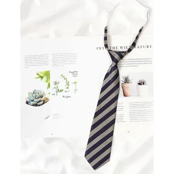 Vintage kravata s proužkem – japonský preppy styl Barva (Varianta): A2439 blue striped lazy style