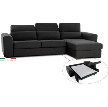 Sedací souprava Rohová sedací souprava FELYNE br. FELYNE s rozkladem na každodenní spaní, pravá, 140, tm. šedá (jazz 22 graphite)