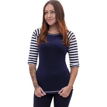 Zdravotnický oděv 2P SERVIS Triko dámské Rebecca modré směs 92/8 Modrá/Bílá XXL