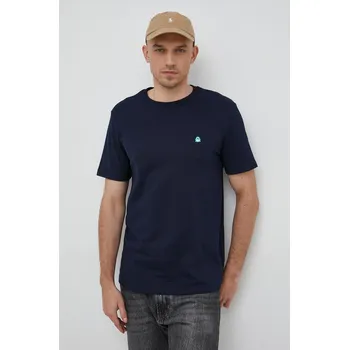 Pánské tričko Bavlněné tričko United Colors of Benetton tmavomodrá barva 3MI5J1AF7.016.. 59X, vel. M