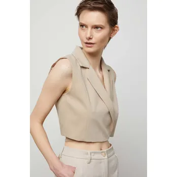 Dámská vesta Vesta Answear.LAB 22039nv.FKK béžová 80X, vel. L