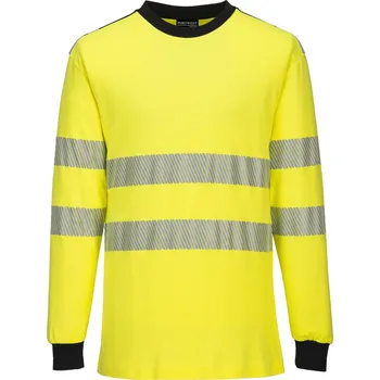 PORTWEST HI-VIS MODAFLAME WX3 FR701 / Nehořlavé reflexní tričko, antistatické - HV žlutá/černá L