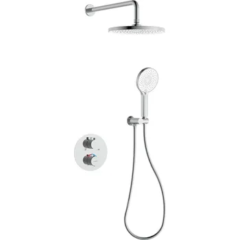 Vodovodní baterie CERANO - Sprchová podomítková souprava Tiziana - termostatická - box - chrom