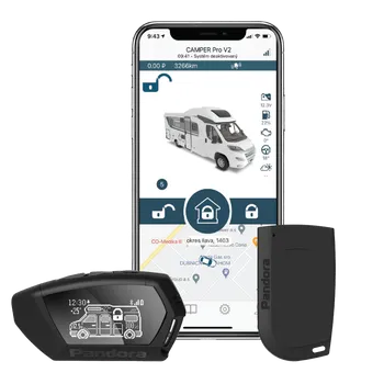Příslušenství ke karavanu Pandora CAMPER PRO - GSM alarm pro karavany s online mobilní aplikací a OLED displejem a autorizovanou montáží