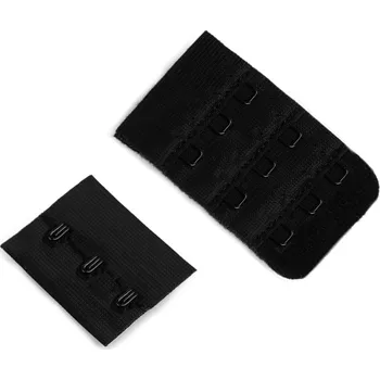 Zapínání na podprsenky šíře 40 mm trojřadé Varianta: 3 černá, Balení: 2 pár