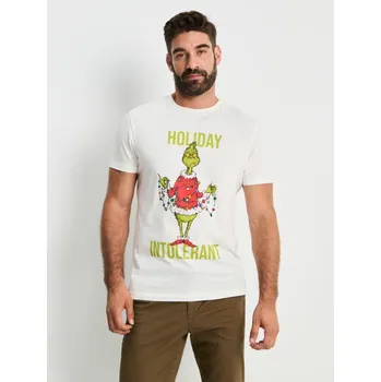 Sinsay - Tričko s krátkým rukávem Grinch - krémová - 817GP-01X - 817GP-01X-S